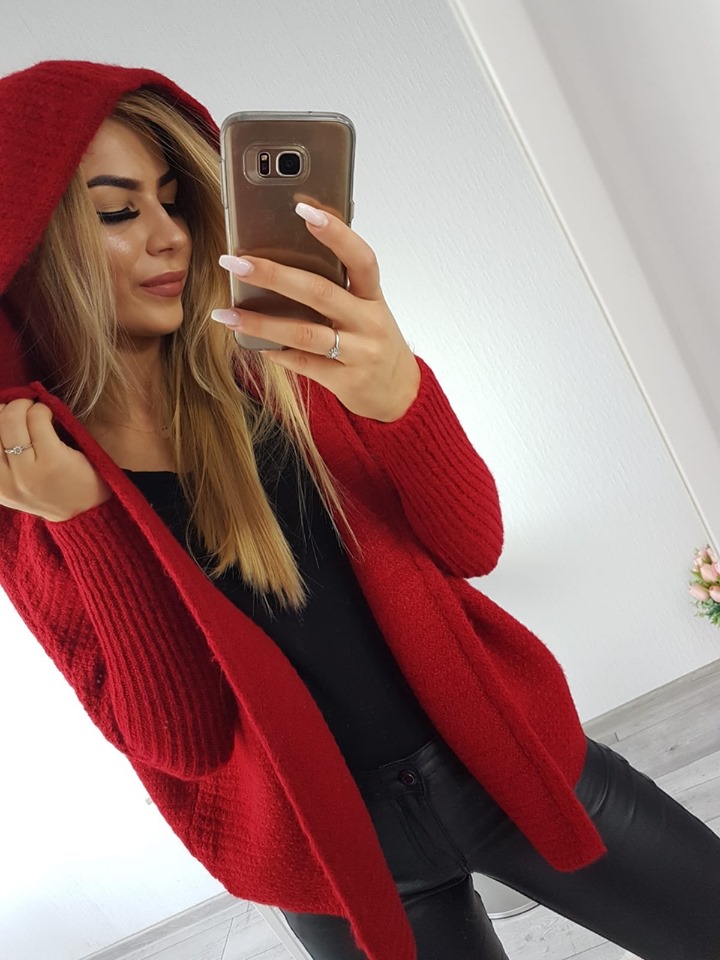 Kardigán červený Sara