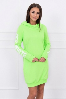 Športové šaty s potlačou Off White zelený neon