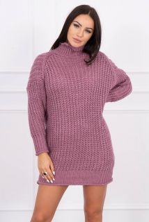 Rolákový sveter/šaty fialové