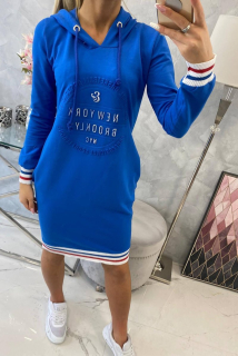 Mikinové športové šaty Brooklyn kráľovská modrá